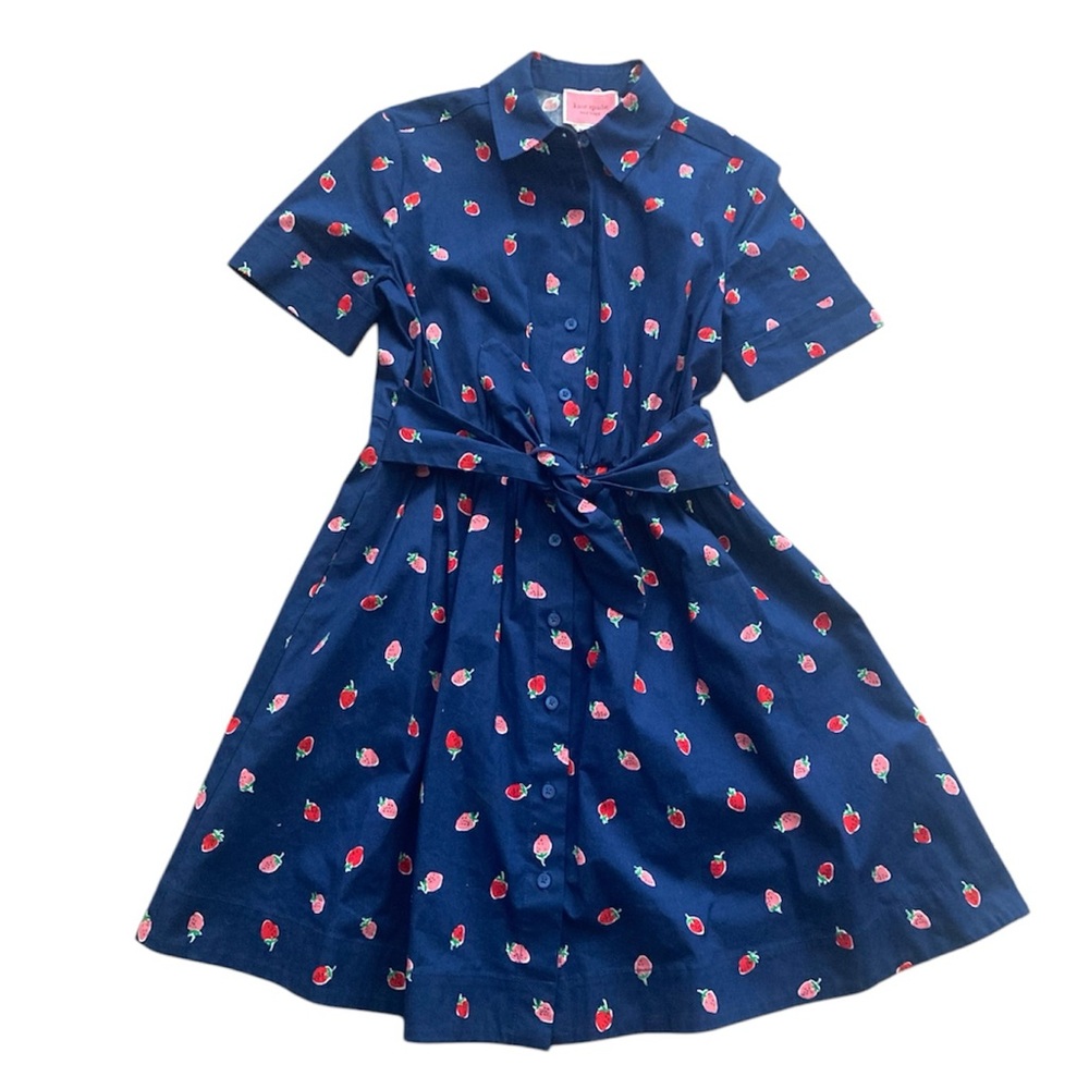 HP Kate Spade Tossed Strawberry Cotton Shirtdress - Picture 3 of 9